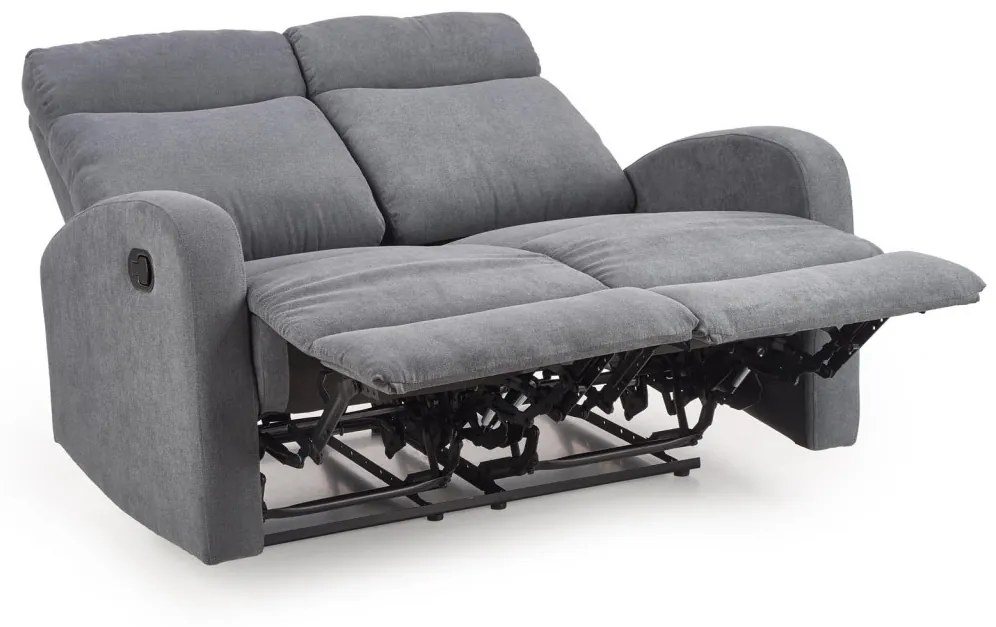 Canapea recliner Oslo 2 stofa gri inchis H100 cm