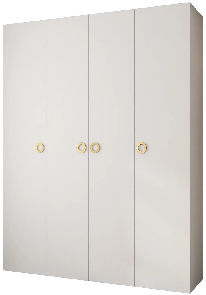 Dulap de haine 190 cm Carmela 50-1 (alb + Auriu). 1126714