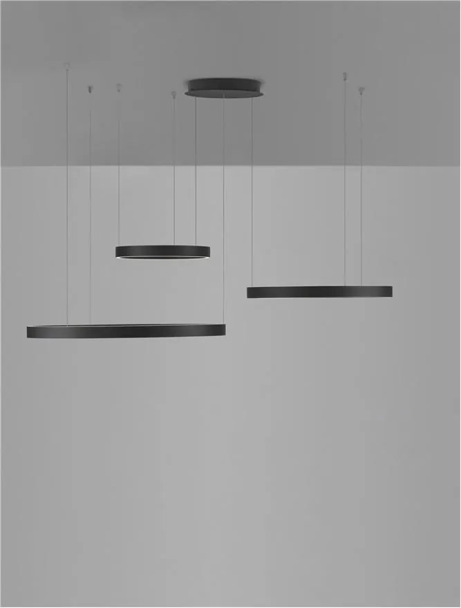 Lustra LED circulara cu 3 inele 80/60/40cm ELOWEN