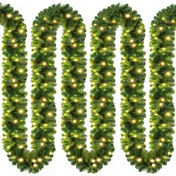 Ghirlandă de Crăciun ANDREA cu iluminare, 5m, verde Jurhan