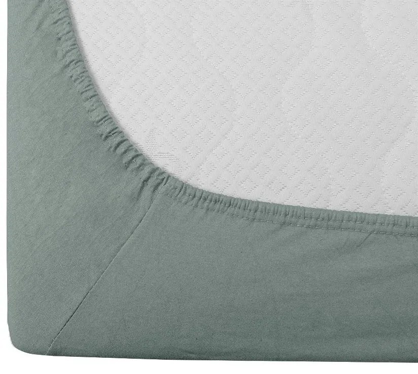 Cearsaf de pat jersey pentru patut copii mentol, 70x140 cm