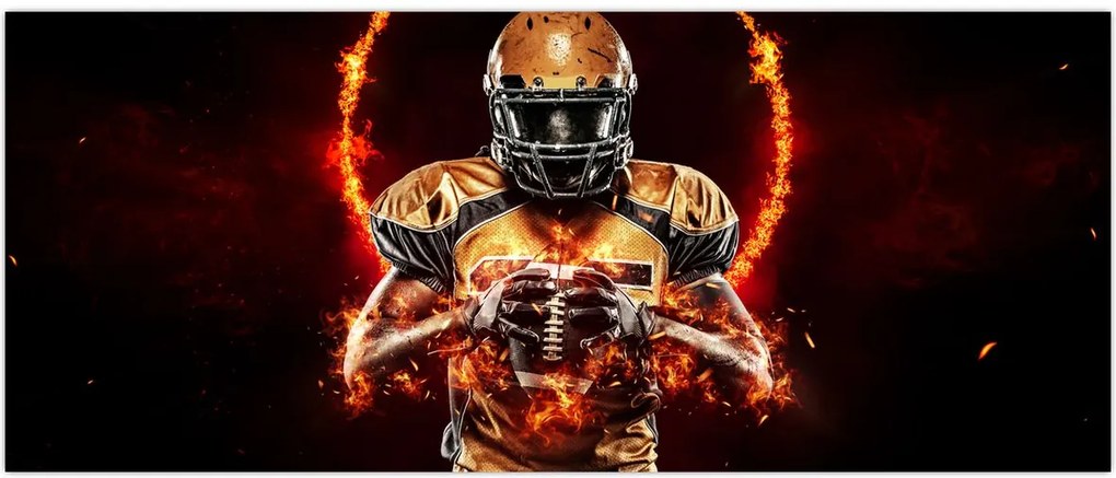 Tablou - Jucător de fotbal american (120x50 cm)