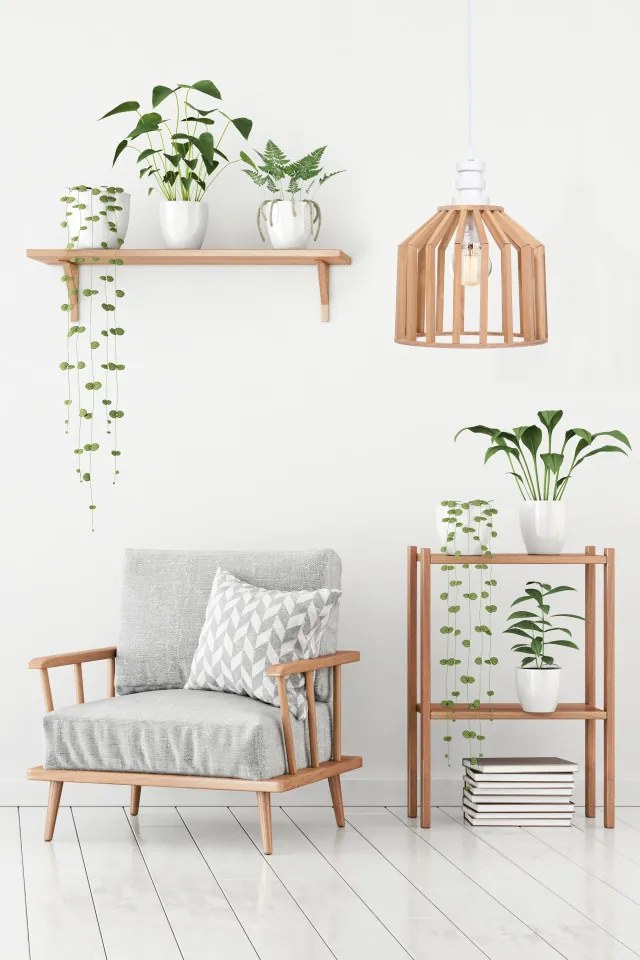 Lustra din lemn/fier Lucerna natur, un bec