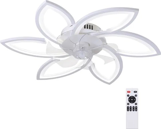 Brilagi-LED Lampă reglabilă cu ventilator LED/50W/230V 3000-6500K alb+DO