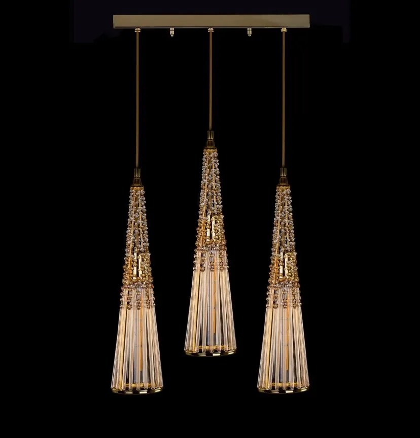 Lustra cu 3 pendule cristal Bohemia design LUX AMADEUS 03-CH