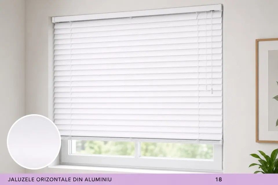 JALUZELE ORIZONTALE DIN ALUMINIU 18 ALB
