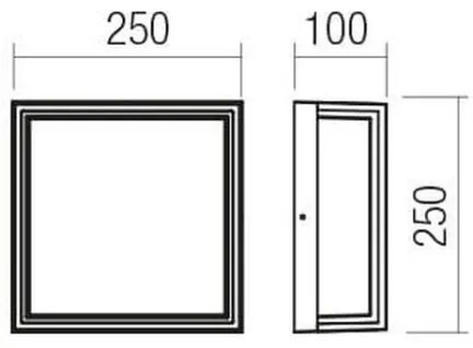 Aplică LED de exterior QUADRIS LED/20W/230V IP54 antracit Redo 90565