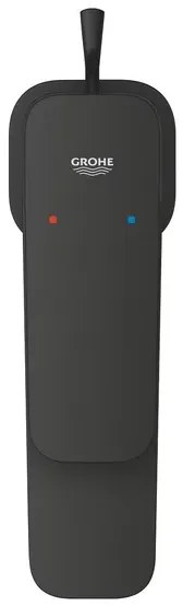 Baterie lavoar monocomanda Grohe Cubeo S cu ventil Pop-Up negru mat