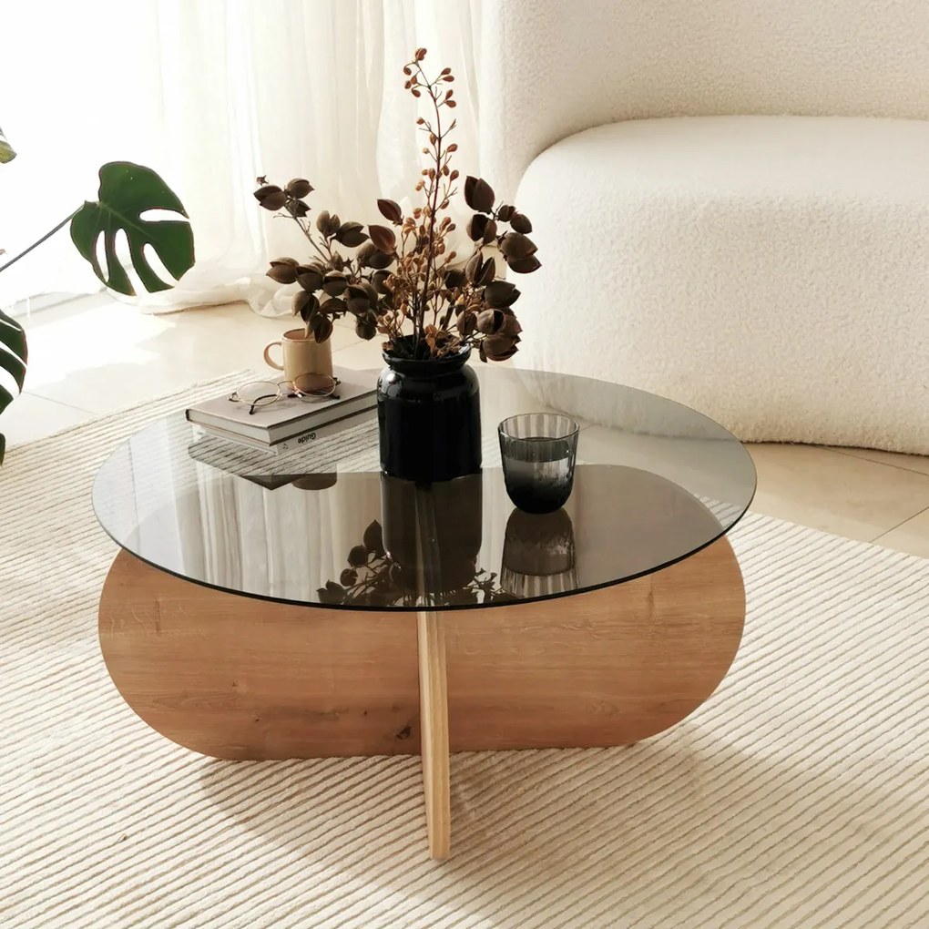 Masă de cafea Bubble Sapphire Oak Fume