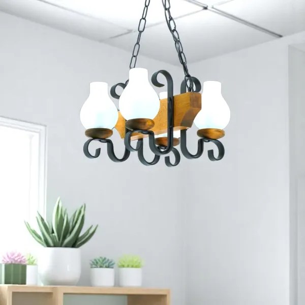 Lustră pe lanț Brilagi QUEEN 4xE14/40W/230V fag