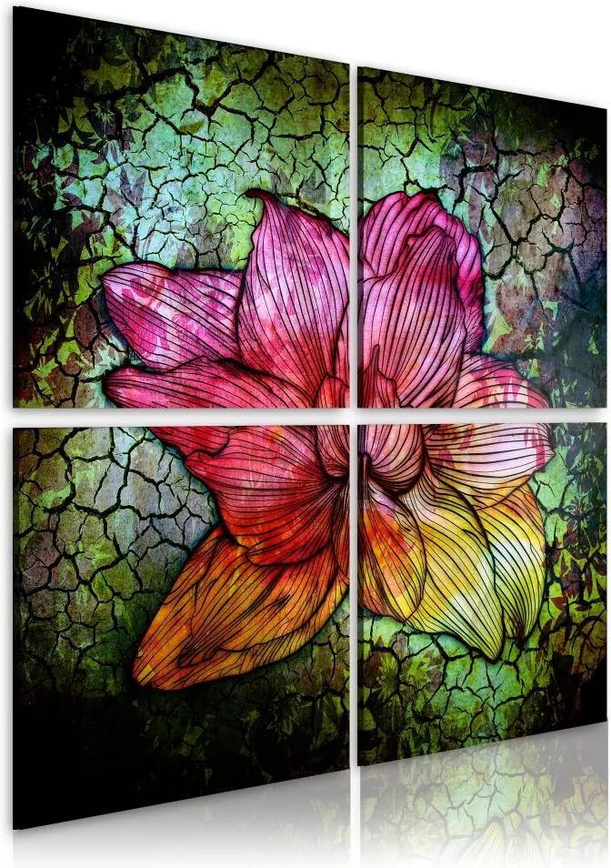 Tablou Bimago - Glass flower 40x40 cm