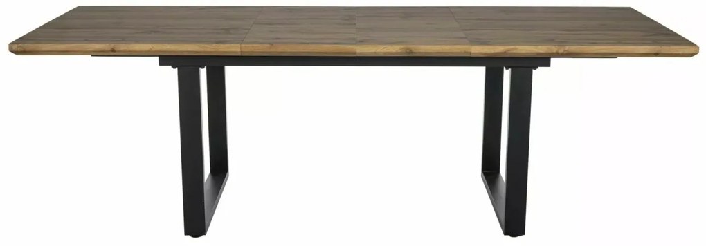 Masa extensibila Umberto II stejar artizan/negru L160-24xl90 cm