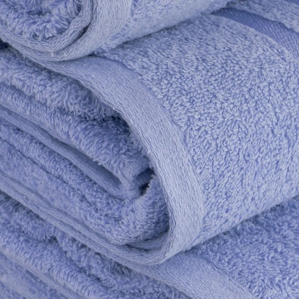 Prosop albastru din bumbac din frotir 50x100 cm Simple – Casa Selección