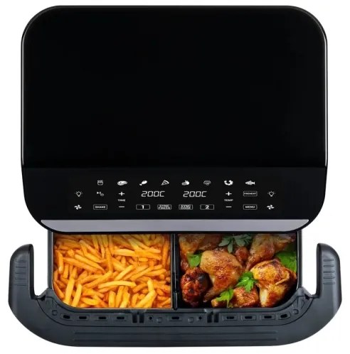 Friteuză cu aer cald dublă digitală multifuncțională TESLA Electronics AirCook 10 l 2400W/230V