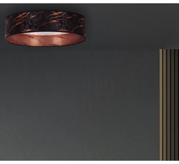 Plafonieră LED VELVET STAR LED/24W/230V d. 40 cm  neagră/cupru Brilagi