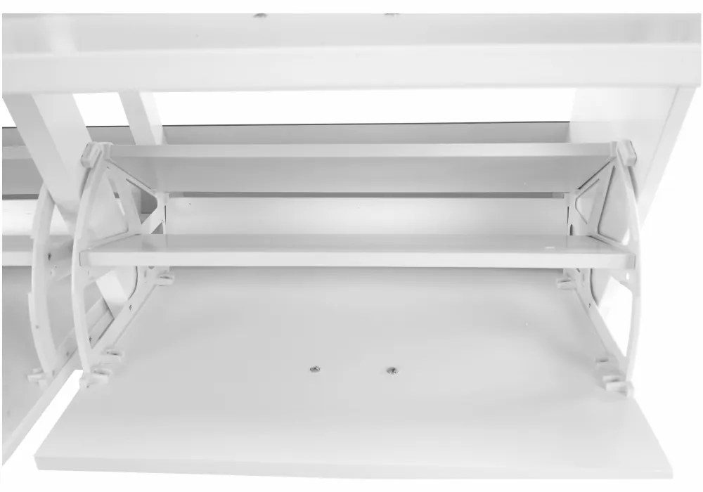 Pantofar mdf pal alb , 4 compartimente , suporturi inclinabile duble , Bortis Impex alb, 105 cm, 24 cm, 82.5 cm