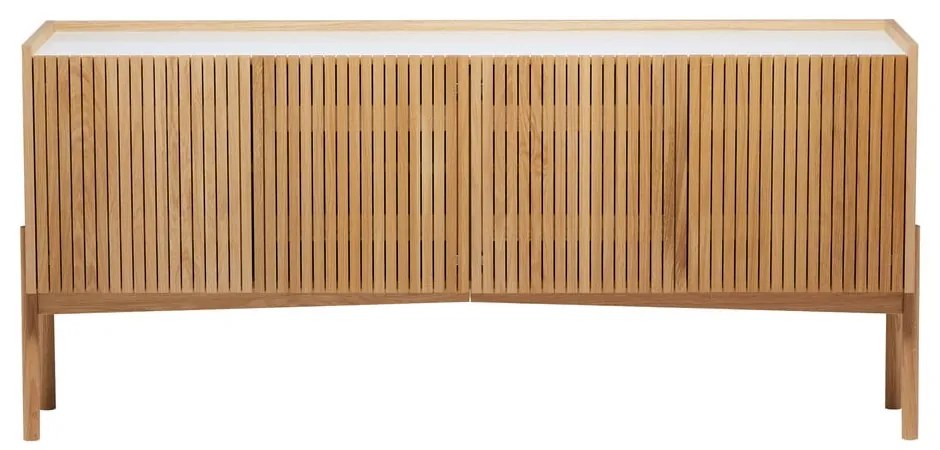 Comodă în culoare naturală joasă cu aspect de lemn de stejar 177x42 cm Bottrup – Woodman