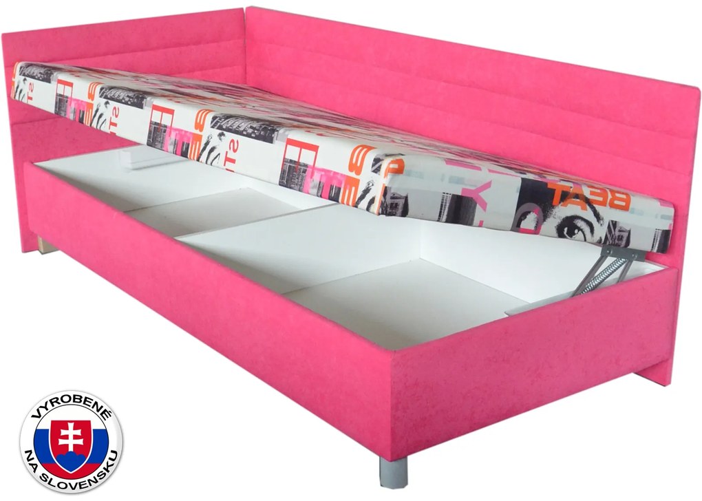 Pat de o persoană (canapea) 90 cm Emil 2 (cu saltea standard cu 7 zone) (S). 774240