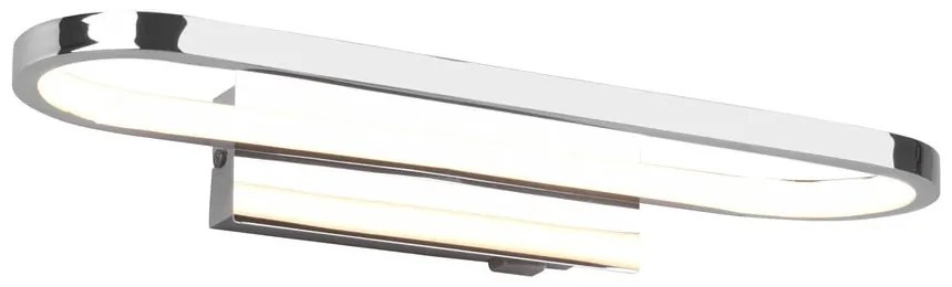 Aplică de perete argintiu-lucios LED (lungime 40 cm) Gianni – Trio