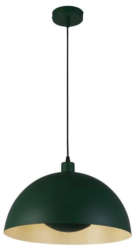 Lustra suspendata stil industrial Mars verde/ crem