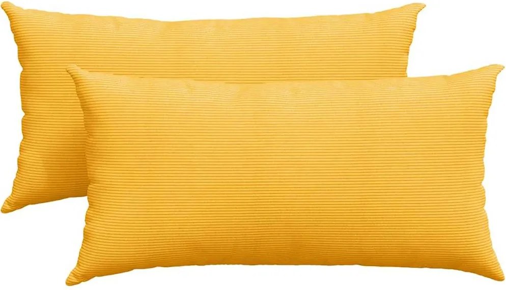 vidaXL Perne pentru canapea 2 pcs Galben Deschis 80 x 40 cm