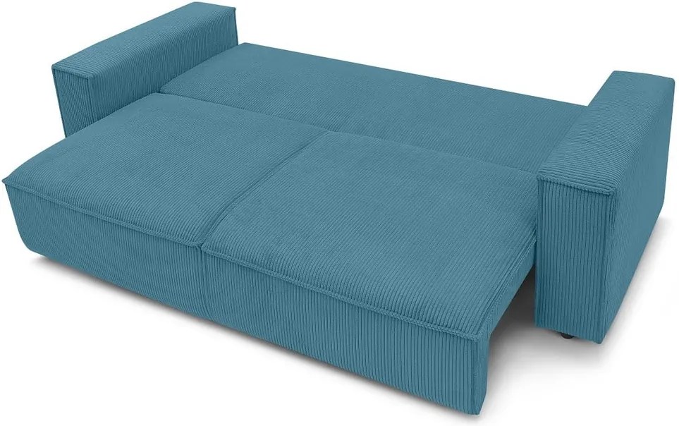 Canapea extensibilă din reiat Bobochic Paris Nihad, 245 cm, turcoaz
