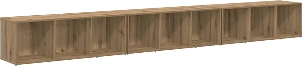 vidaXL Set comodă TV Pe perete 3 pcs Stejar Artizanal 37 x 35 x 107 cm