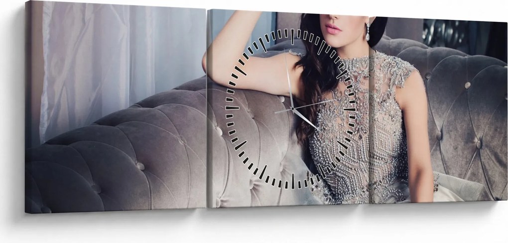 Tablou - Glamour (cu ceas) (90x30 cm)