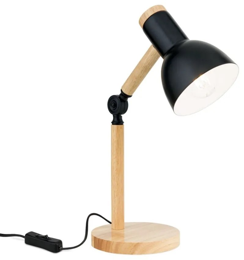 Veioza/Lampa de birou reglabila ANIKA lemn/negru