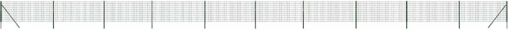 vidaXL Gard plasă de sârmă, verde, 0,8x25 m, oțel galvanizat