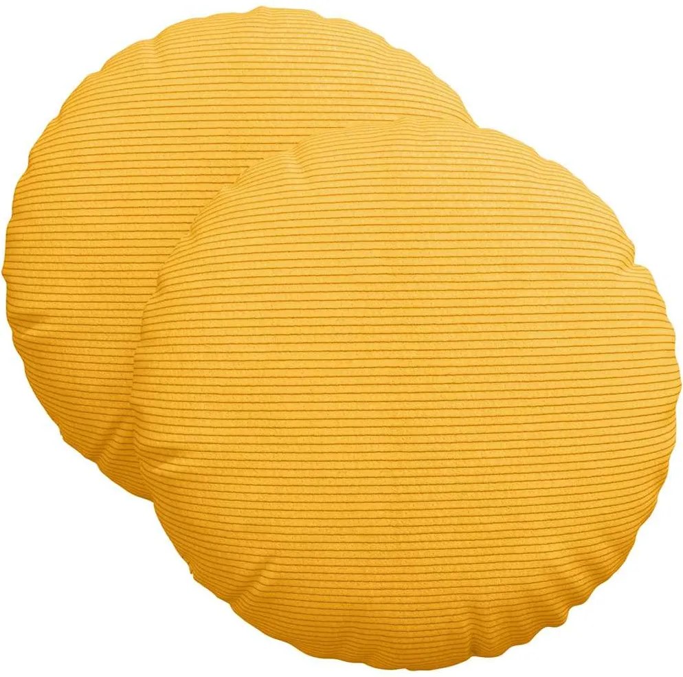 vidaXL Perne de Șezut 2 pcs Galben Deschis Ø 40 cm