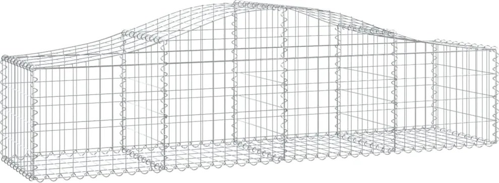 vidaXL Coș gabion arcuit, 200x50x40/60 cm, fier galvanizat