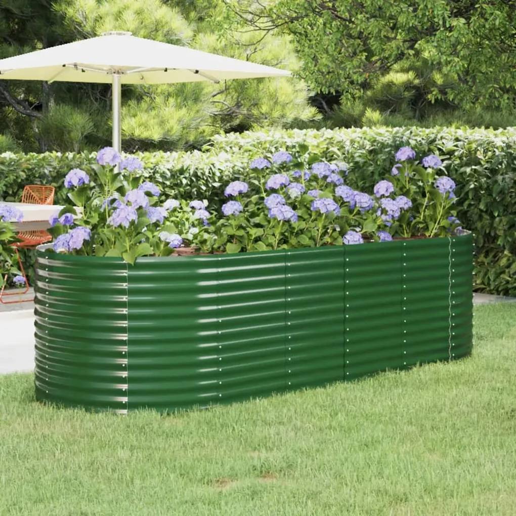 Jardiniera gradina verde 249x100x68cm otel vopsit electrostatic 1, Verde, 249 x 100 x 68 cm