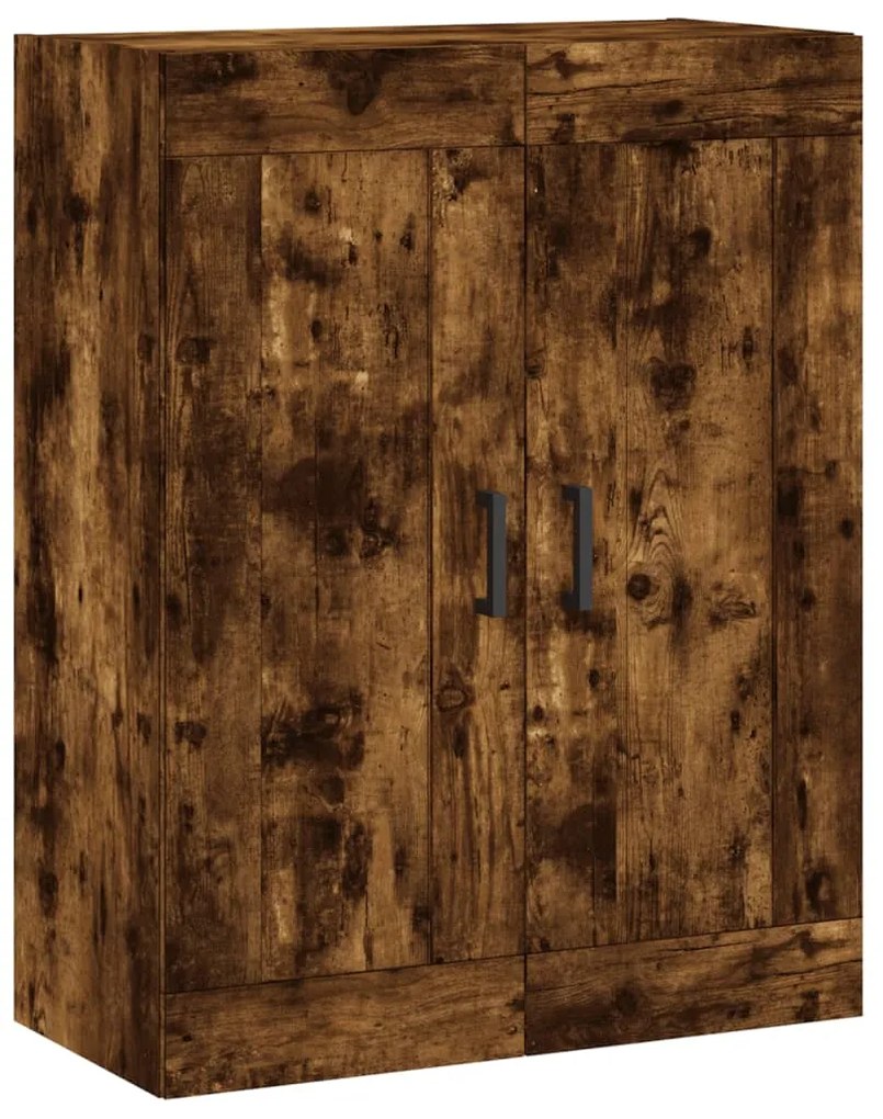 vidaXL Dulap pe perete, stejar afumat, 69,5x34x90 cm, lemn prelucrat