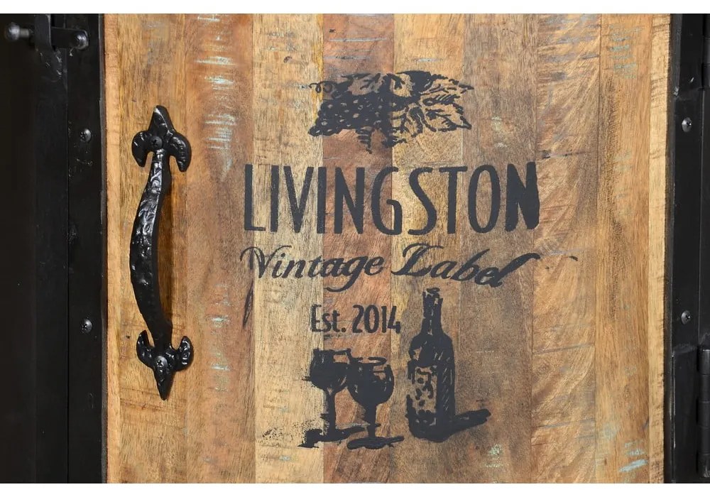 Dulap vinotecă negru din metal număr sticle 9, 60x85 cm Luni – Interia Home &amp; Living