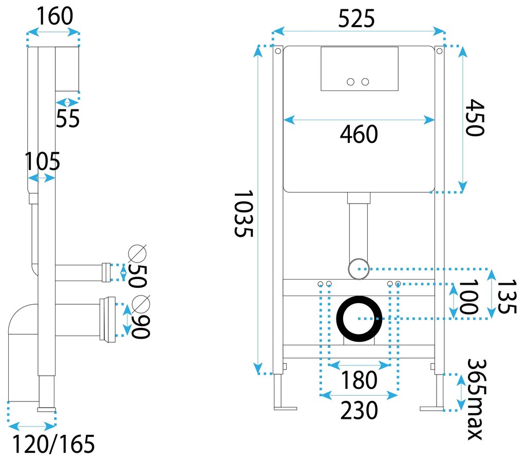 Cadru WC încastrat K011A-Q