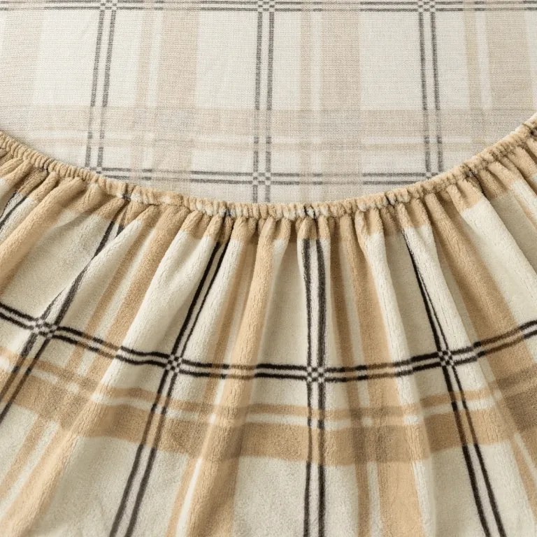 Cearsaf Cocolino microplus cu elastic PLAID 200x200 cm crem