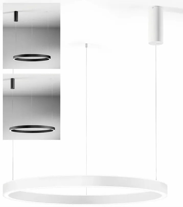Lustra LED circulara diametru 96,6cm CRISEIDE, alb, negru sau auriu