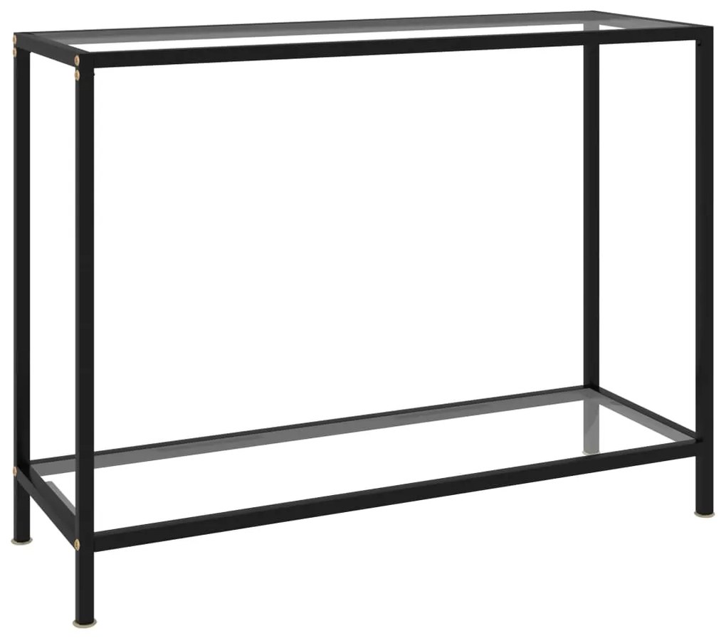 vidaXL Masă consolă, transparent, 100 x 35 x 75 cm, sticlă securizată