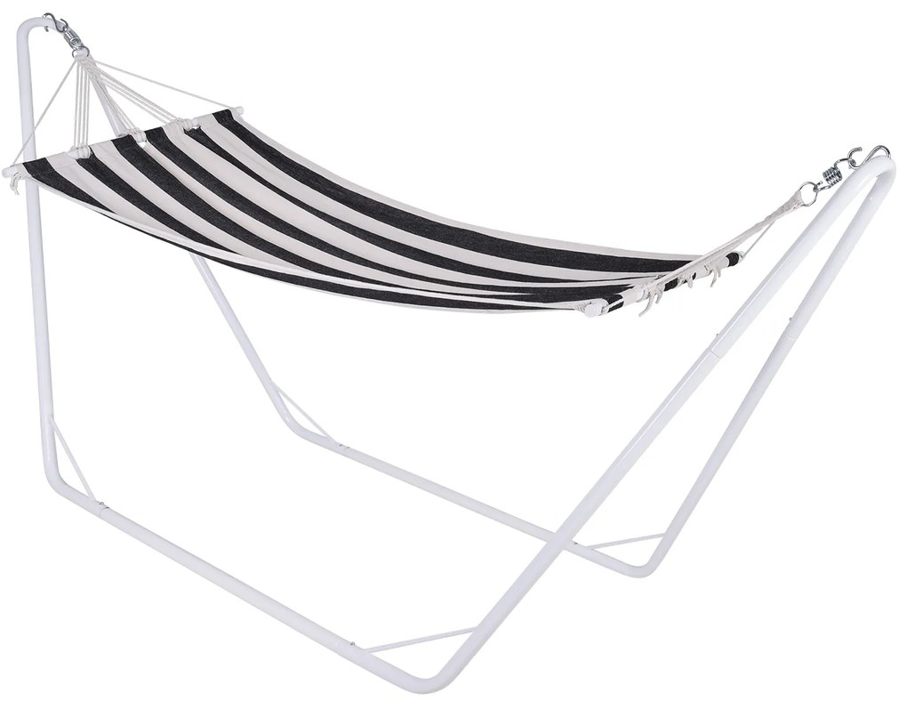 Deuba Plasa balansoar cu cadru metalic 200x80 cm - crem/negru