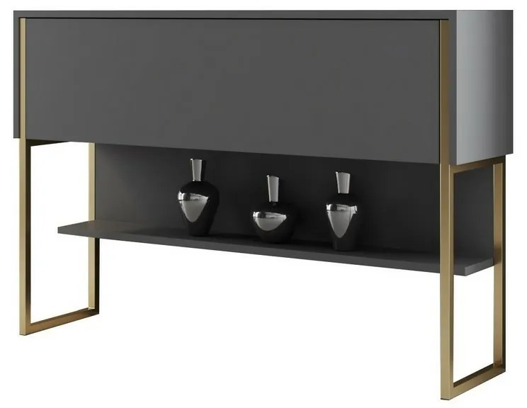 Comodă Luxe Anthracite and Gold
