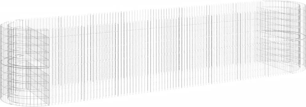 vidaXL Strat înălțat gabion, 500x100x100 cm, fier galvanizat