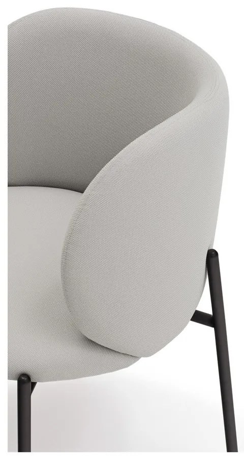 Set de scaune de sufragerie gri deschis 2 buc. tapițat Mogi – Teulat