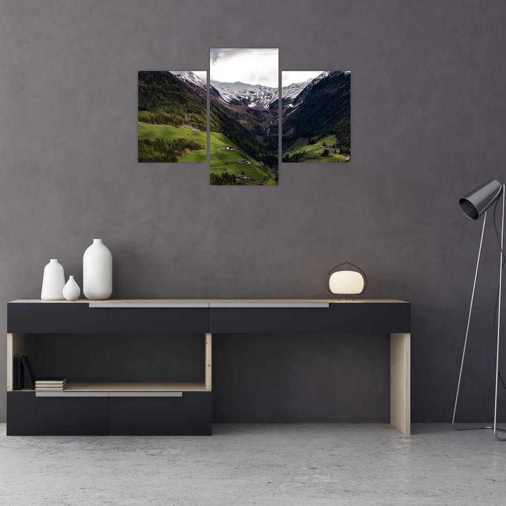 Tablou - Valea la poalele munților (90x60 cm)