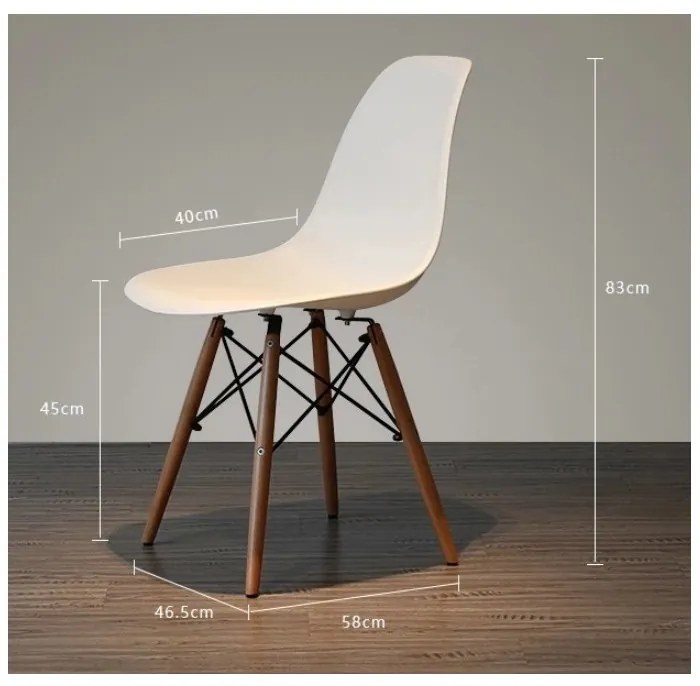 ShopJK SCAUN CLASSIC ALB, STILUL SCANDINAV