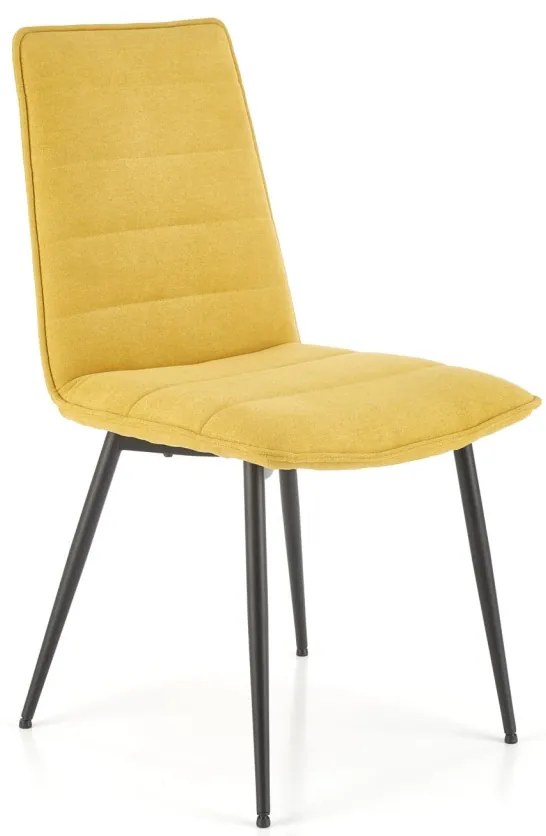 Scaun tapitat K493 mustariu - H92 cm