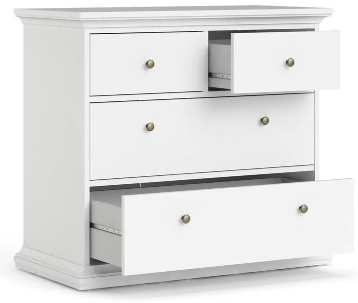 Comodă albă joasă 96x87 cm Paris – Tvilum