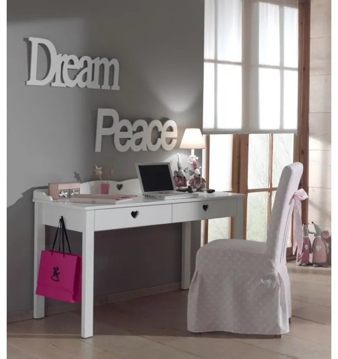 Set Mobilier Cameră Copii AMORI, 6 Piese, Alb, Stil Romantic – Vipack