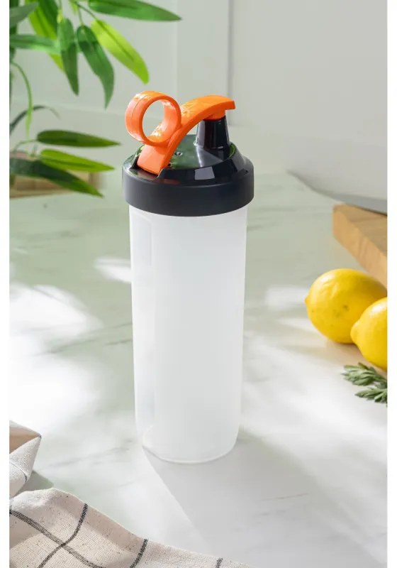 Sticlа pentru apa Hermia 503HRN1166, 740 ml, Fara BPA, Plastic, Alb/Portocaliu
