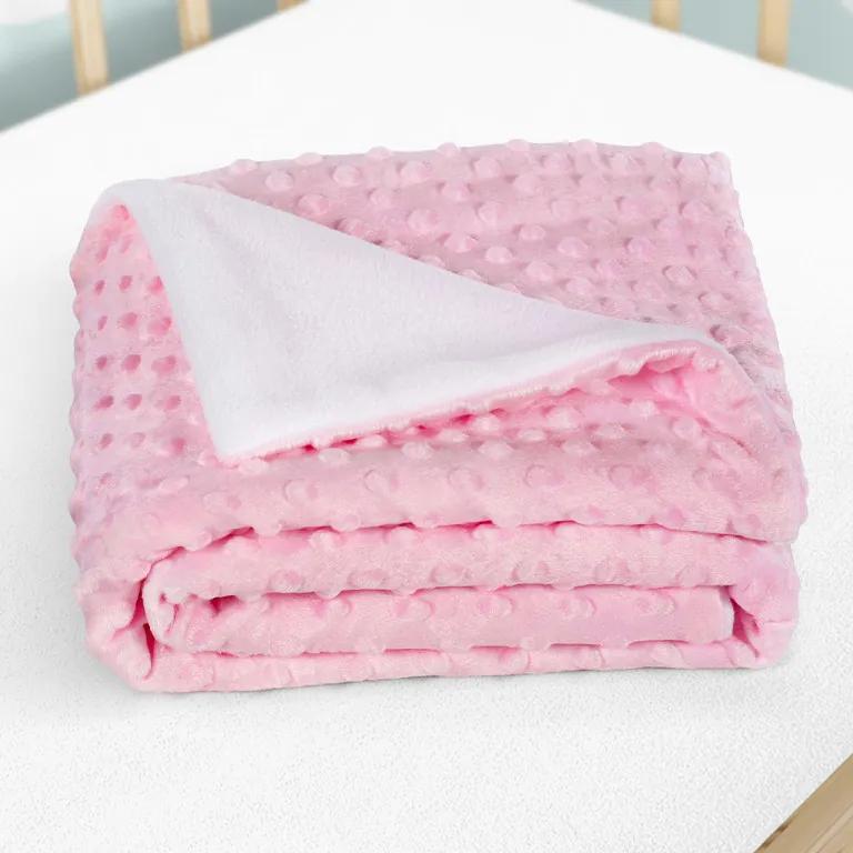 Goldea pătură pentru copii minky - roz - 75x100 cm 75 x 100 cm
